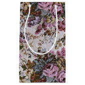 オールドピンクファッションドローズタペストリー スモールペーパーバッグ (正面)