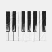 オールドピ擦り切れたアノ鍵 フリースブランケット (正面(横))