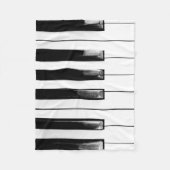 オールドピ擦り切れたアノ鍵 フリースブランケット (正面)