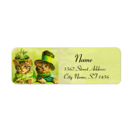 オールドファッおもしろいションST PATRICK'S DAY CATS ラベル