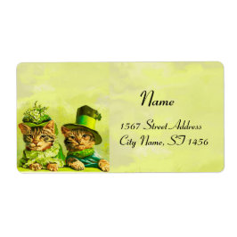 オールドファッおもしろいションST PATRICK'S DAY CATS ラベル