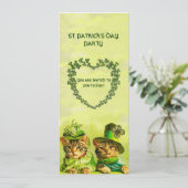 オールドファッションアイリッシュキャッツ，セント・パトリックの日パーティー 招待状 (スタンド正面)