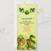 オールドファッションアイリッシュキャッツ，セント・パトリックの日パーティー 招待状 (裏面)