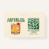 オールドファッションカクテル バチェラーパーティー バッジ (裏面)