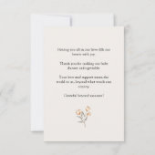 オールドファッションキャリッジ離れフローラズヌートラベージュ サンキューカード (裏面)