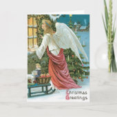 オールドファッションクリスマスエンジェルカード シーズンカード (正面)