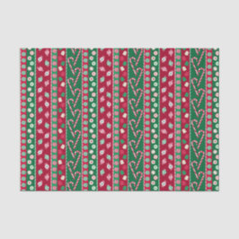 オールドファッションクリスマスキャンディストライプーズのパターン 薄葉紙