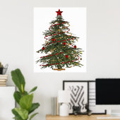 オールドファッションクリスマスツリーポスター ポスター (ホームオフィス)
