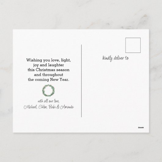 オールドファッションクリスマストラックリース シーズンポストカード (裏面)