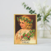 オールドファッションクリスマスホリデーポストカード シーズンポストカード (スタンド正面)