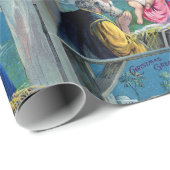 オールドファッションクリスマスポストカード出生イエス ラッピングペーパー (ロールコーナー)