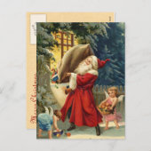 オールドファッションサンタ シーズンポストカード (正面/裏面)