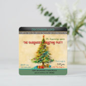 オールドファッションツリークールクリスマスパーティの招待状 招待状 (スタンド正面)