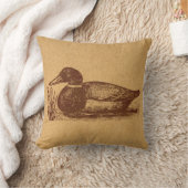 オールドファッションドアンティークダックアート クッション (ブランケット)