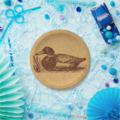 オールドファッションドアンティークダックアート ペーパープレート (パーティー)