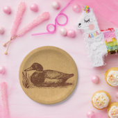 オールドファッションドアンティークダックアート ペーパープレート (パーティー)