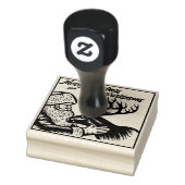 オールドファッションドウッドカットサンタクロースとトナカイ ラバースタンプ (スタンプ)