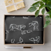 オールドファッションドウマプリントパターンファーム動物アート 薄葉紙 (ギフト)