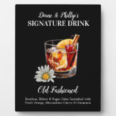 オールドファッションドカクテルバーパーソナライズされた標識 フォトプラーク (正面)