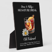 オールドファッションドカクテルバーパーソナライズされた標識 フォトプラーク (側面)