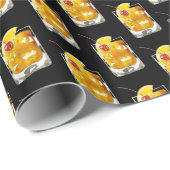 オールドファッションドカクテル/ブラック ラッピングペーパー (ロールコーナー)