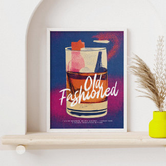 オールドファッションドクラシックレトロアート ポスター