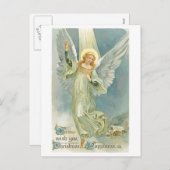 オールドファッションドクリスマスエンジェルグロリア シーズンポストカード (正面/裏面)