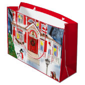 オールドファッションドクリスマスシビクトリアンーンハウススノー ラージペーパーバッグ (裏面アングル)