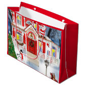 オールドファッションドクリスマスシビクトリアンーンハウススノー ラージペーパーバッグ (正面アングル)