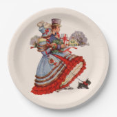 オールドファッションドクリスマスショッピング紙プレート ペーパープレート (正面)