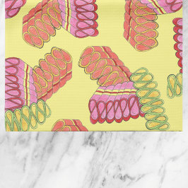 オールドファッションドクリスマスリボンキャンディホリデースウィート キッチンタオル