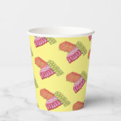 オールドファッションドクリスマスリボンキャンディホリデースウィート 紙コップ (裏面)