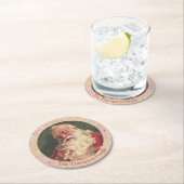 オールドファッションドサンタクロース – パーソナライズされた ラウンドペーパーコースター (インサイチュ)