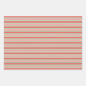 オールドファッションドスストライプクリスマスのパターン ラッピングペーパーシート (正面2)