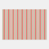 オールドファッションドスストライプクリスマスのパターン ラッピングペーパーシート (正面3)