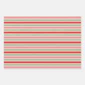 オールドファッションドスストライプクリスマスのパターン ラッピングペーパーシート (正面2)