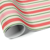 オールドファッションドスストライプクリスマスのパターン ラッピングペーパー (ロールコーナー)