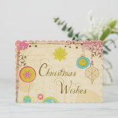 オールドファッションドタイポグラフィホリデイ シーズンカード (スタンド正面)