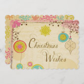 オールドファッションドタイポグラフィホリデイ シーズンカード (正面/裏面)