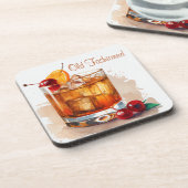 オールドファッションドドリンク(さくらんぼとオレンジ) コースター (左側)