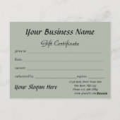 オールドファッションドホリデーウォーターカラーの梅と緑 ポストカード (裏面)