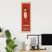 オールドファッションドリーム雪だるま|クリスマス ポスター (ホームオフィス)