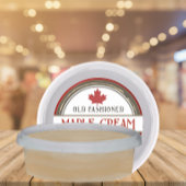 オールドファッションドレトロメープルクリームハートとリーフ ラウンドシール