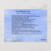 オールドファッションドレーズンパンレシピはがき ポストカード (裏面)