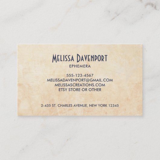 オールドファッションドヴィンテージケルビエンジェルス 名刺 (裏面)