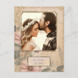 オールドファッションドヴィンテージスタイルオート写真テンプレート ポストカード