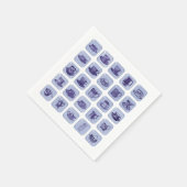 オールドファッションドヴィンテージブルー中国ティーカップステアパーティー スタンダードカクテルナプキン (角)