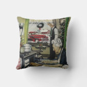 オールドファッションドヴィンテージホームキッチンクリスマス クッション (裏面)