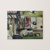 オールドファッションドヴィンテージホームキッチンクリスマス ジグソーパズル (横)