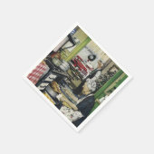 オールドファッションドヴィンテージホームキッチンクリスマス スタンダードカクテルナプキン (角)